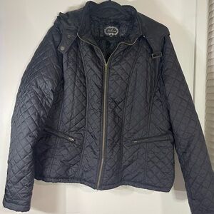 Ambiance Quilted Black Puffer Jacket